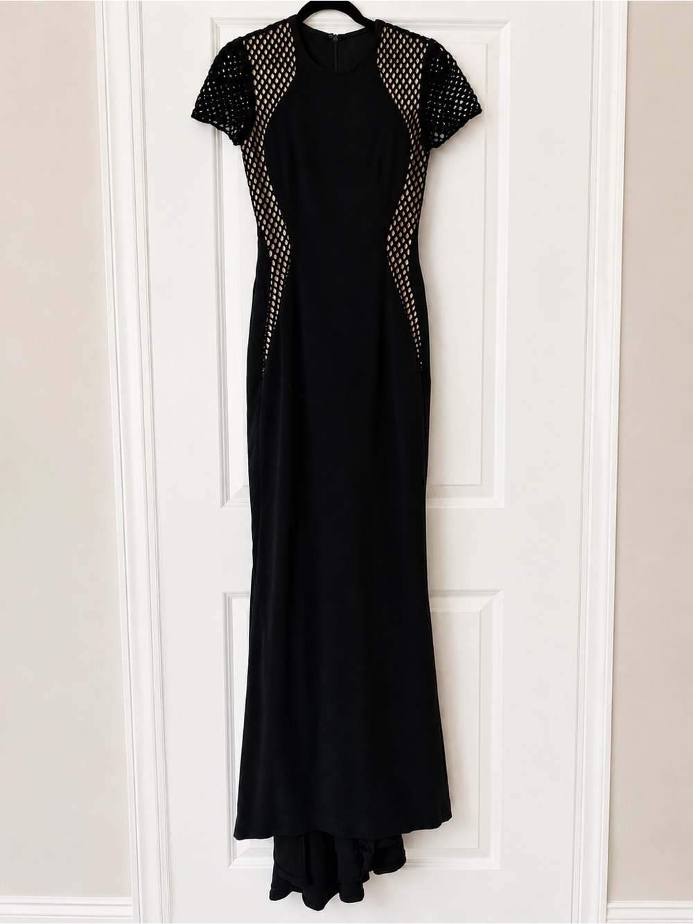 STELLA MCCARTNEY Black Mesh Panel Evening Gown with train - Belinda Dress, 2014